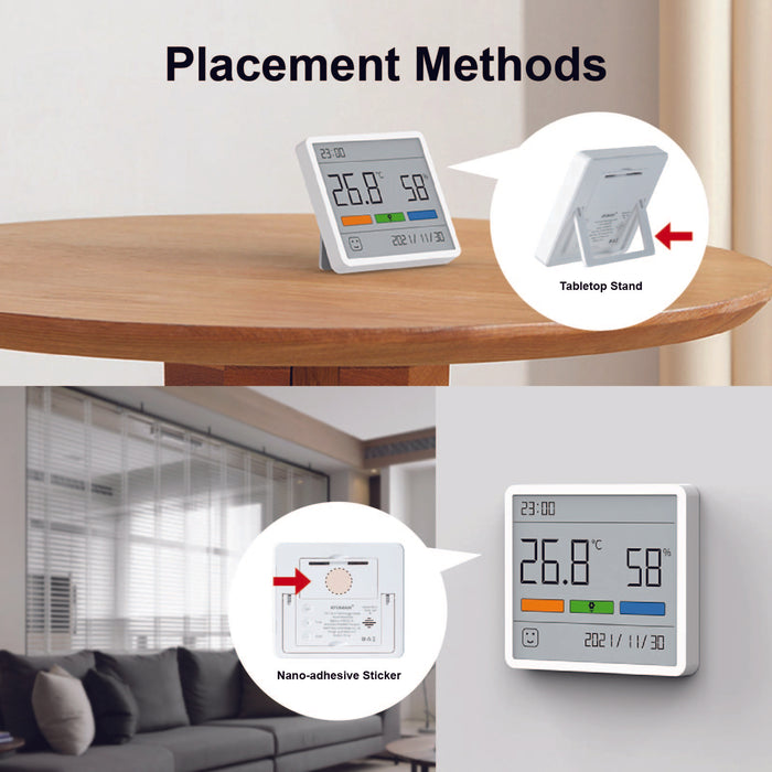 Indoor temperature and humidity clock, Indoor Digital Thermometer Hygrometer