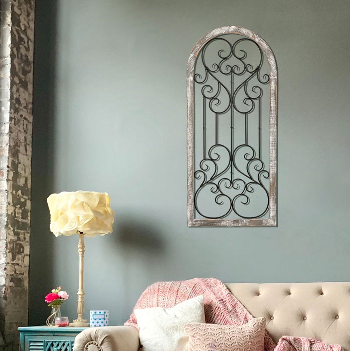 Arched Solid Wood Handmade Farmhouse Plants & Flowers Wall Decor