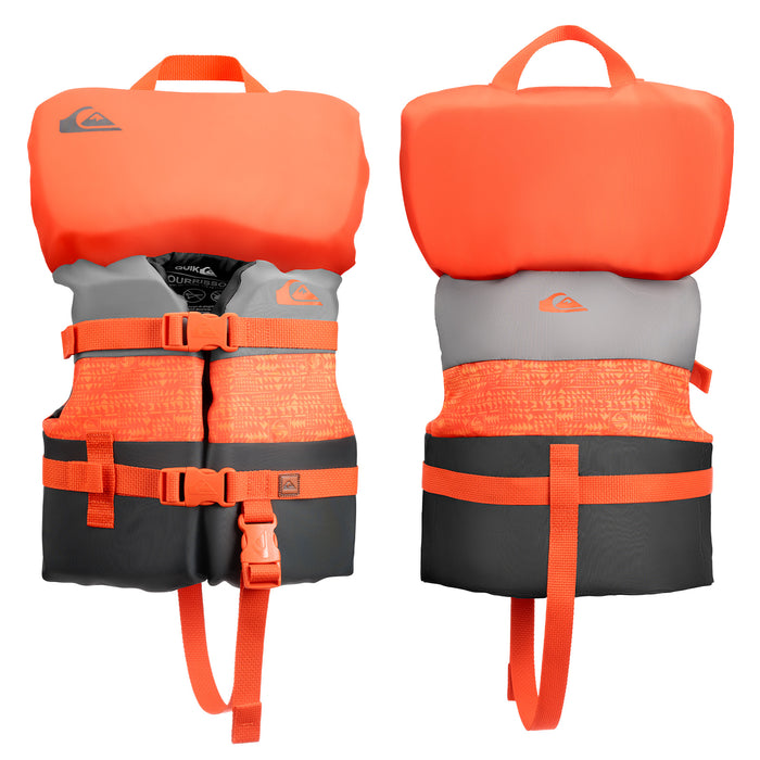 QUIKSILVER Infant Life Vest USCG Approved with Quick-Release Buckles & Leg Strap, Upright Flotation and Grab Handle, for Boating, Fishing & Kayaking