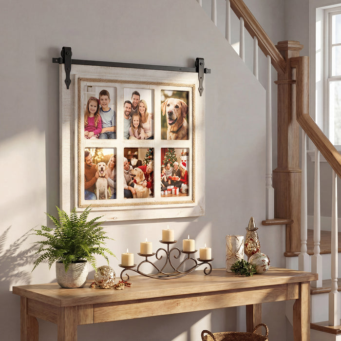 RiteSune Farmhouse 6-Opening 5x7 Wall Picture Frame