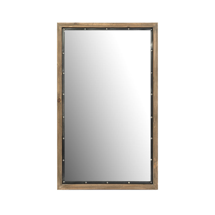 Rustic Rectangle Distressed Wood Wall Mirror