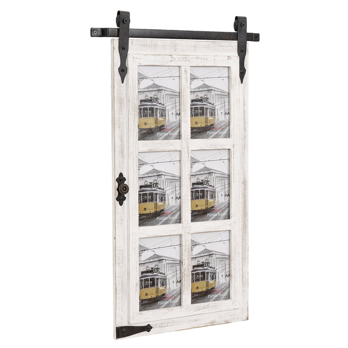 Jax Distressed White Solid Wood Picture Frame with Mat