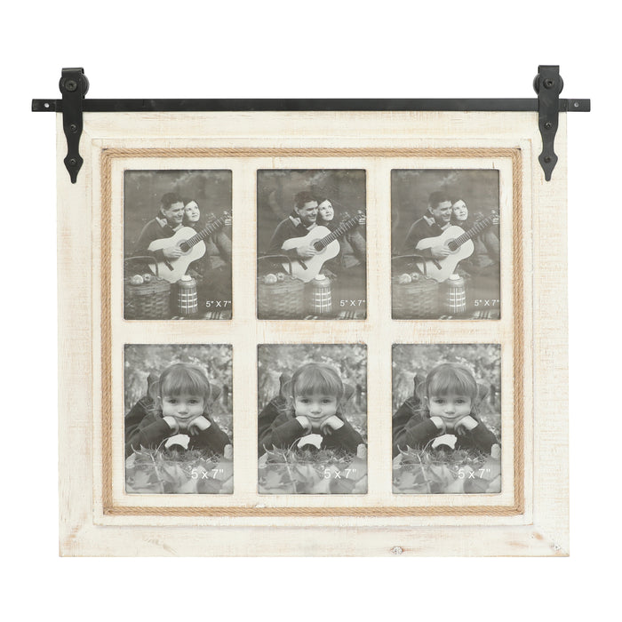 RiteSune Farmhouse 6-Opening 5x7 Wall Picture Frame