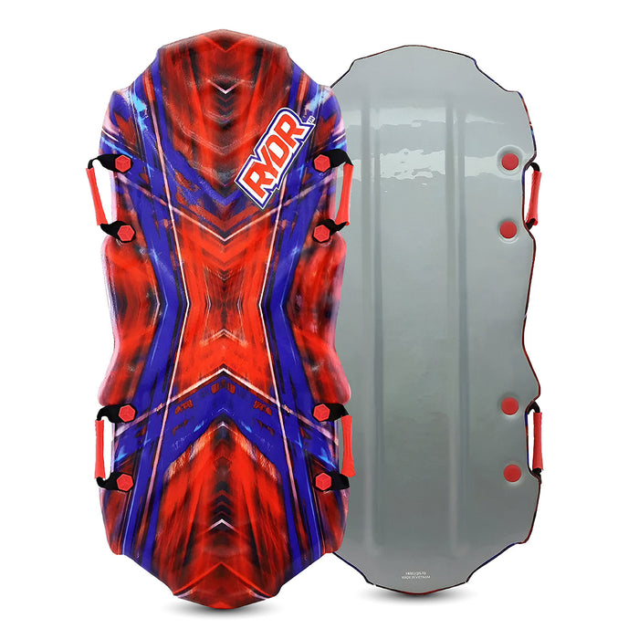 RYDR 48 Inch Snow Sled with EPS Foam Core HDPE Bottom XPE Top - Red