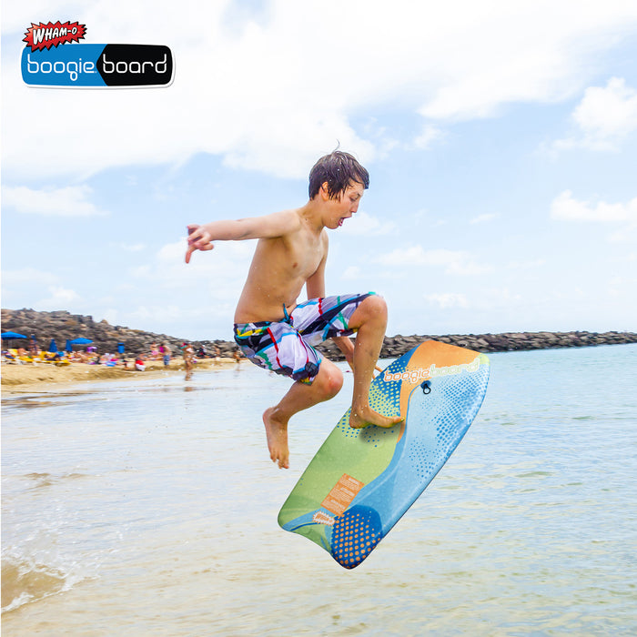Wham-O 2 Pack 33 Inch Boogie Board, Body Board Lightweight with Wrist Leash Fiberclad Cover Phuzion Core for Ocean Pool Kids 8+ Teens Beginners Adults