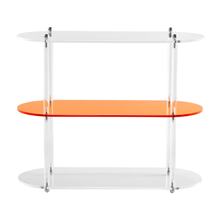 Ventray Home 3-Layers Acrylic Storage Shelf, Orange