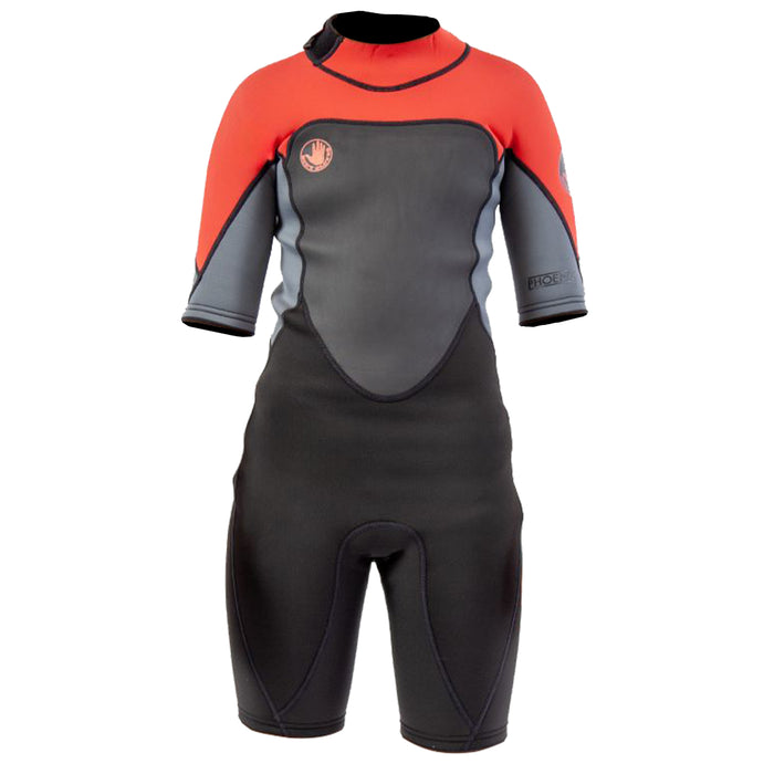 Body Glove Phoenix 2mm Youth Back-Zip Short Sleeve Springsuit - Red Ash Color