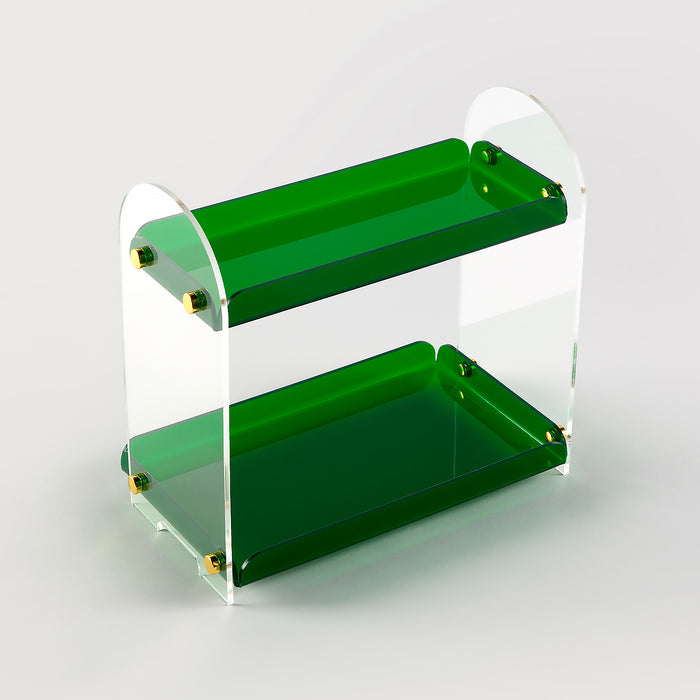 VENTRAY HOME Acrylic 2-Tier Desktop Shelf - Green