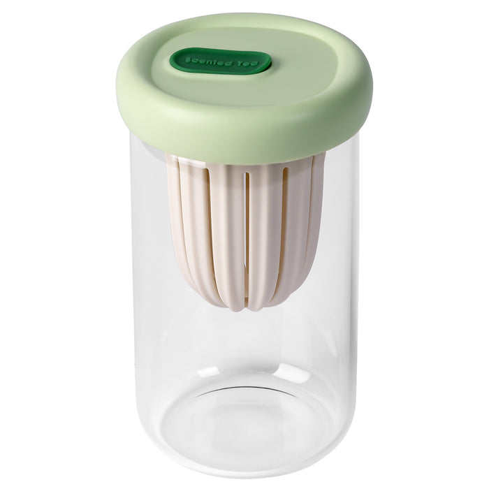 Ventray Home Tea Separation Cup with Straw - 450ml/15.2oz - Green
