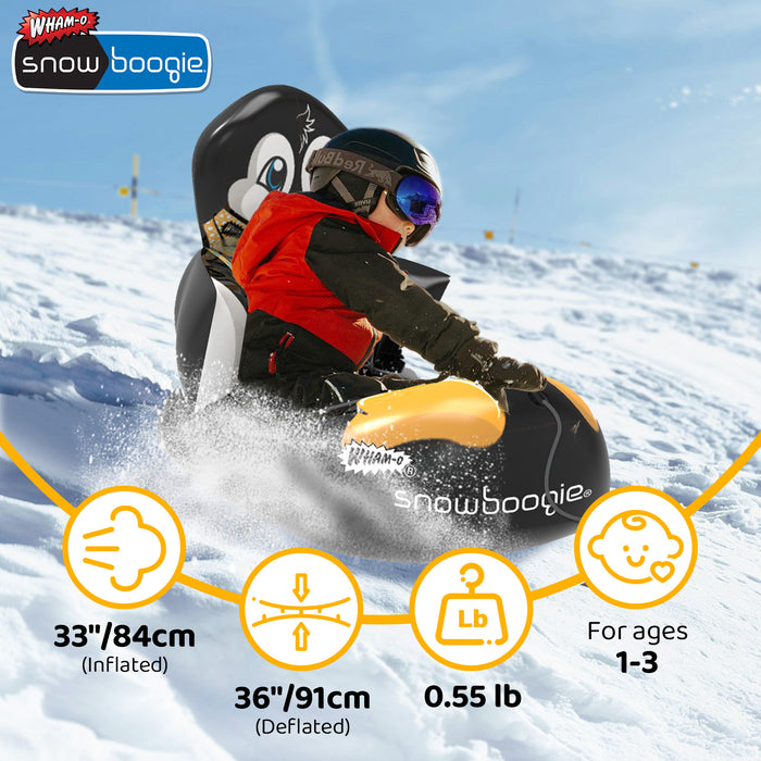 Wham-O Snowboogie 33" Inflatable Snow Sled for Ages 1-3 – Penguin