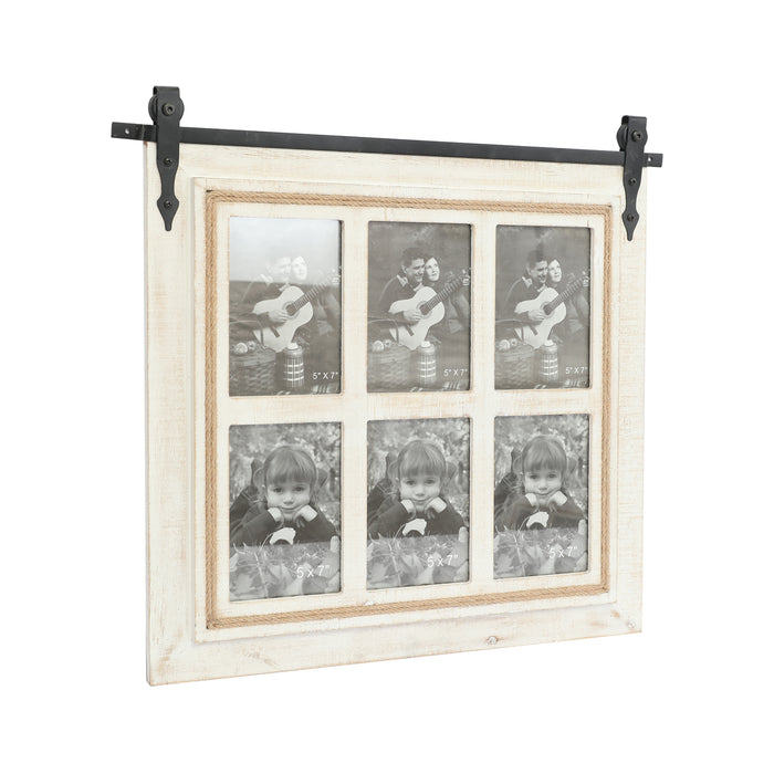 RiteSune Farmhouse 6-Opening 5x7 Wall Picture Frame