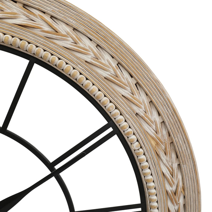 30 inch Farmhouse Bamboo Wall Clock