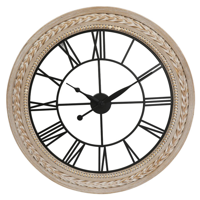 30 inch Farmhouse Bamboo Wall Clock
