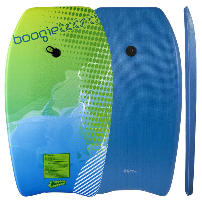 Wham-O 33" Body Board for Beach, Lightweight Boogie Boards with EPS Core, Fiber Clad Bodyboard with Wrist Leash for Kids Teens Adults