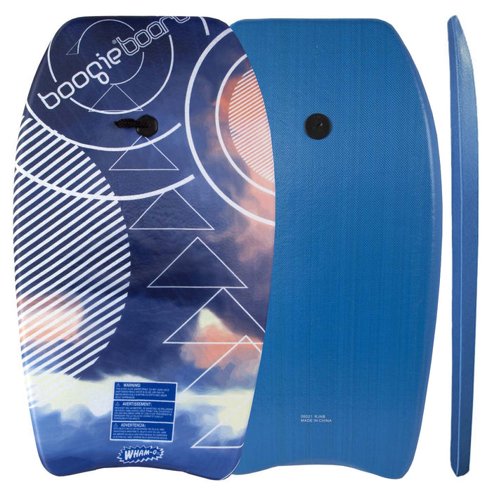 Wham-O 33" Body Board for Beach, Lightweight Boogie Boards with EPS Core, Fiber Clad Bodyboard with Wrist Leash for Kids Teens Adults