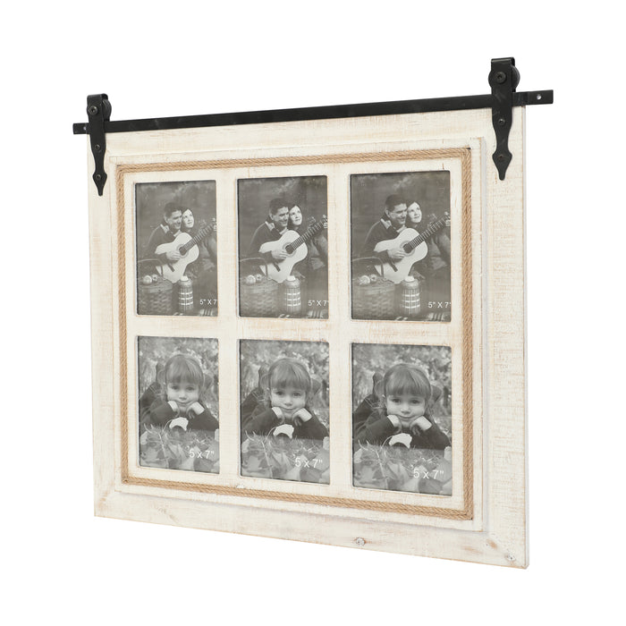 RiteSune Farmhouse 6-Opening 5x7 Wall Picture Frame
