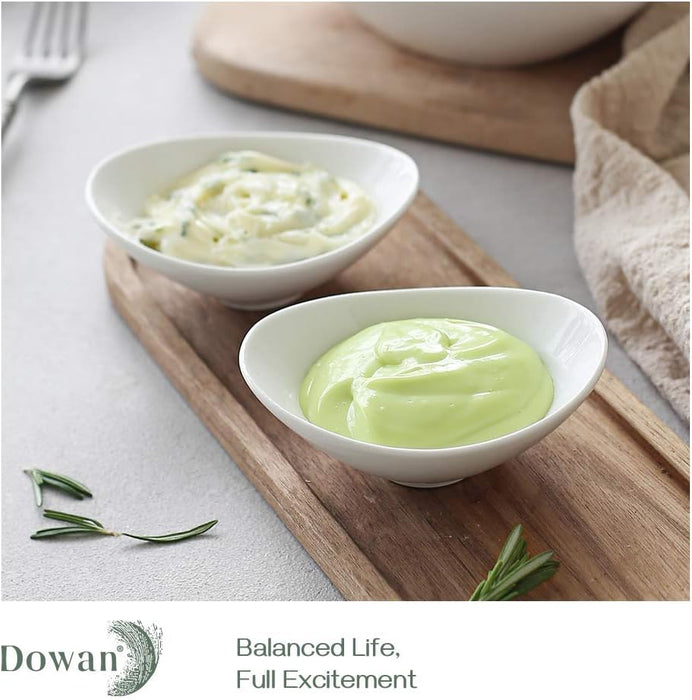 DOWAN Ceramic Dip Bowls, 3 Oz 8 Pack White