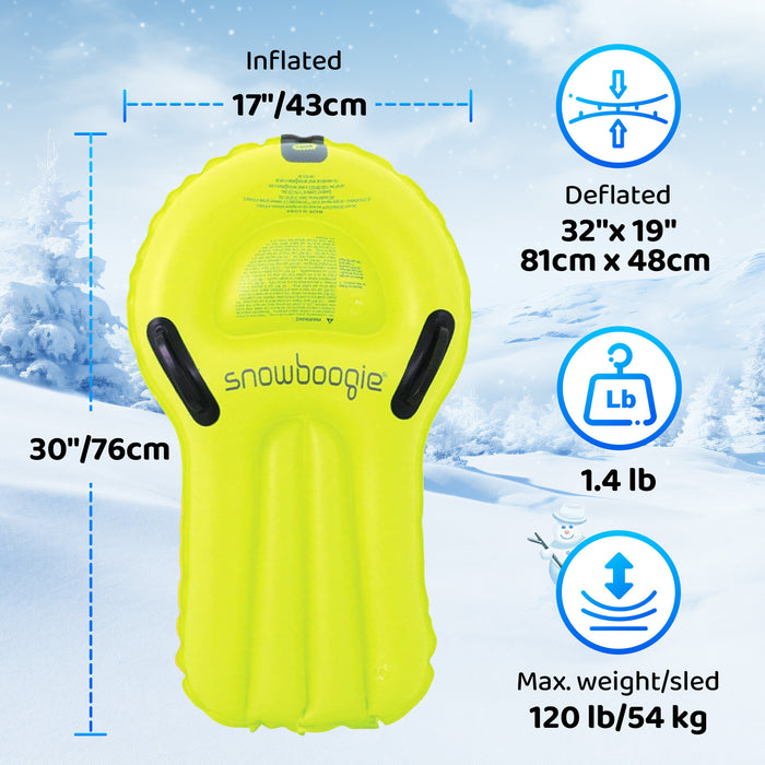 Wham-O Snowboogie 30" Snow Sled Racing Set with 2 Racing Bibs for Boys Girls