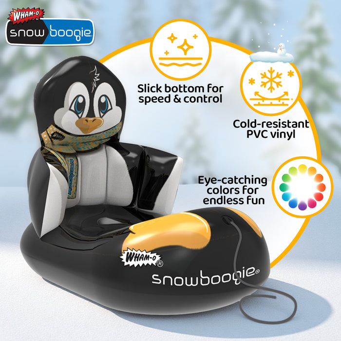 Wham-O Snowboogie 33" Inflatable Snow Sled for Ages 1-3 – Penguin