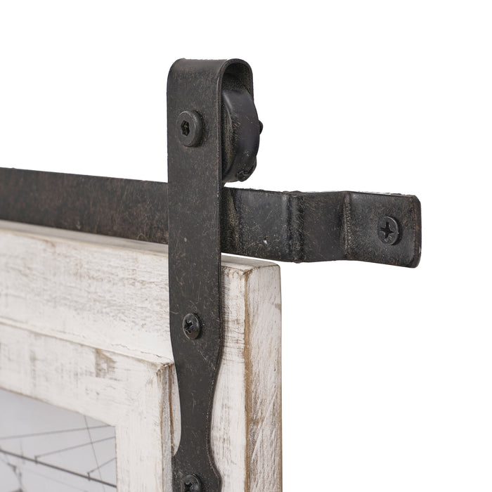 Jax Distressed White Solid Wood Picture Frame with Mat