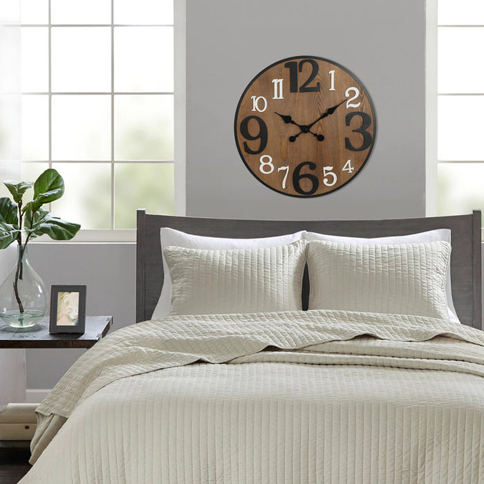 Kynlee Wood 24" Wall Clock