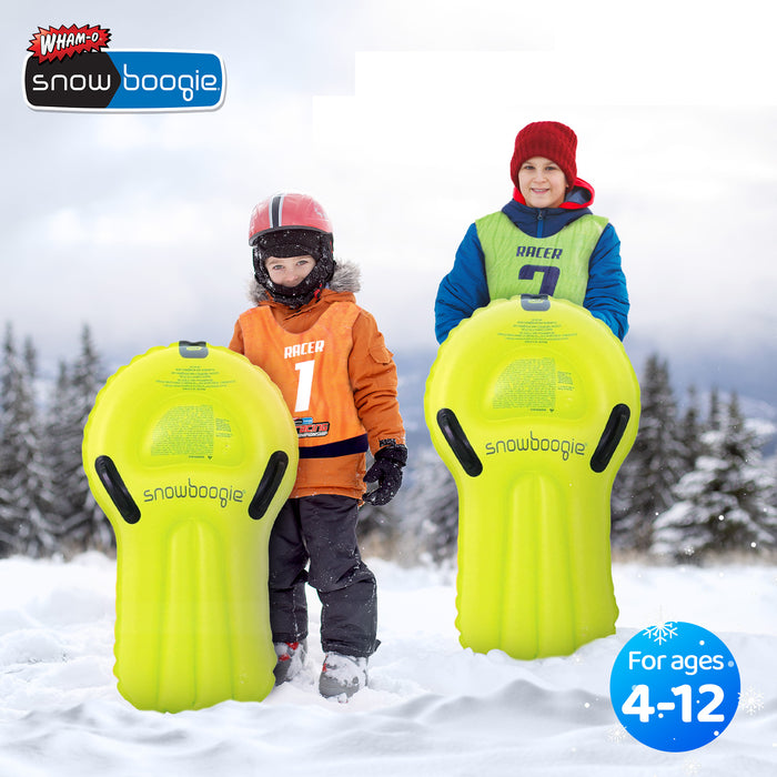 Wham-O Snowboogie 30" Snow Sled Racing Set with 2 Racing Bibs for Boys Girls