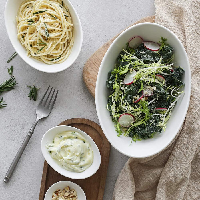 DOWAN Ceramic Dip Bowls, 3 Oz 8 Pack White