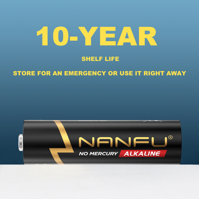 NANFU 24 Double AA + 24 Triple AAA Batteries 48 Count Combo Pack