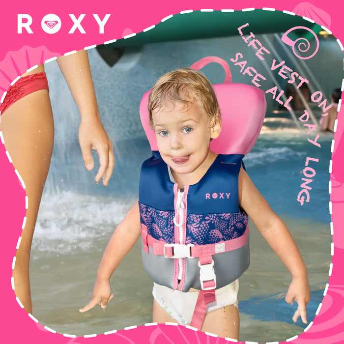 ROXY CGA Life Vest for Infant under 33 lbs, Evoprene Fabric and PVC Foam, With Quick-Release Buckle & Leg Strap, for Baby Boating Fishing & Kayaking