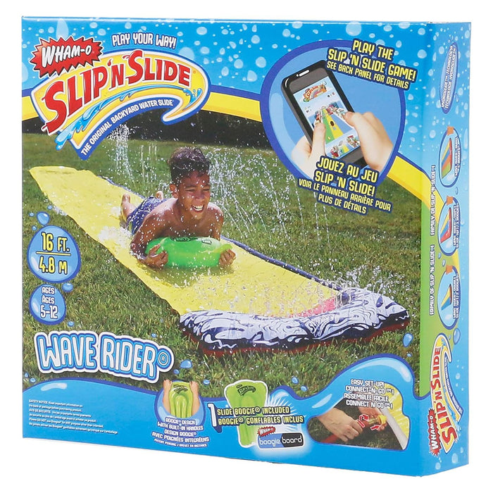 Wham-O Slip N Slide Water Slide with Slide Boogie, 16ft Outdoor Backyard Slip and Slide Super Slip Waterslide for Kids Ages 5-12