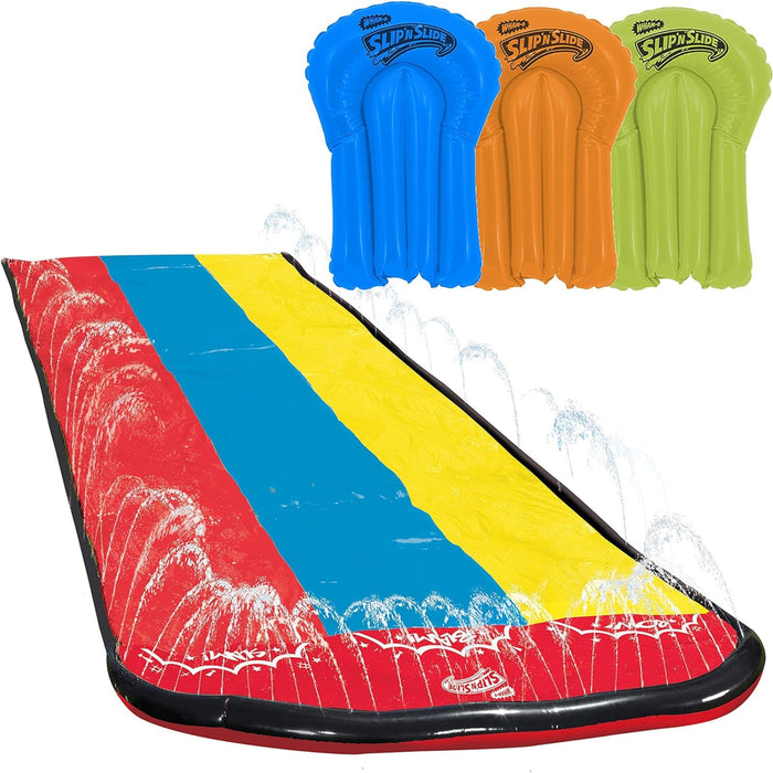 Wham-O Slip N Slide 16ft Water Slides with Sprinkler & Slide Boogies