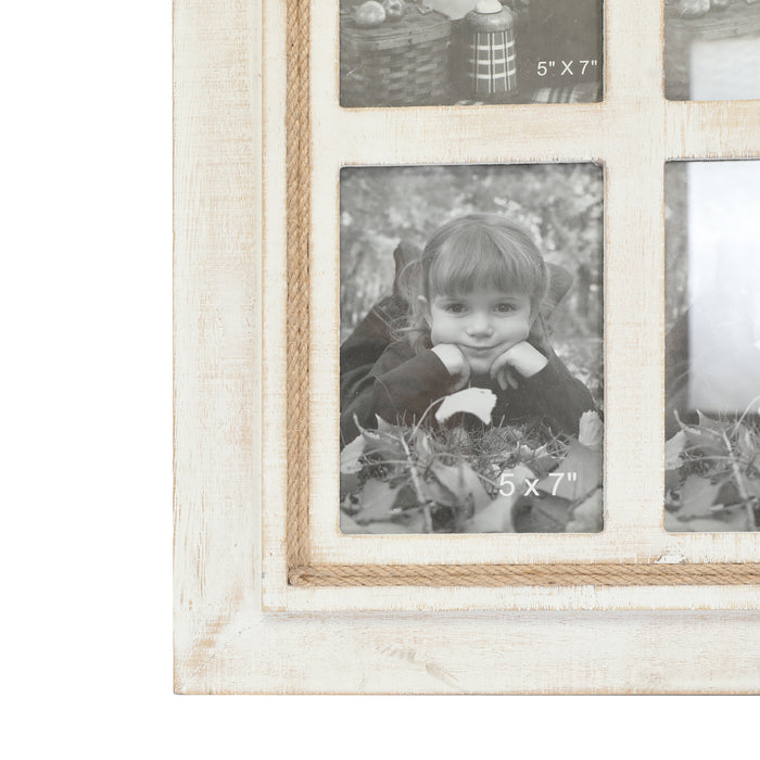 RiteSune Farmhouse 6-Opening 5x7 Wall Picture Frame