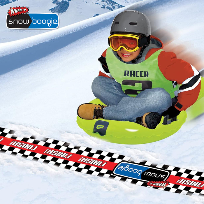 Wham-O Snowboogie 30" Snow Sled Racing Set with 2 Racing Bibs for Boys Girls