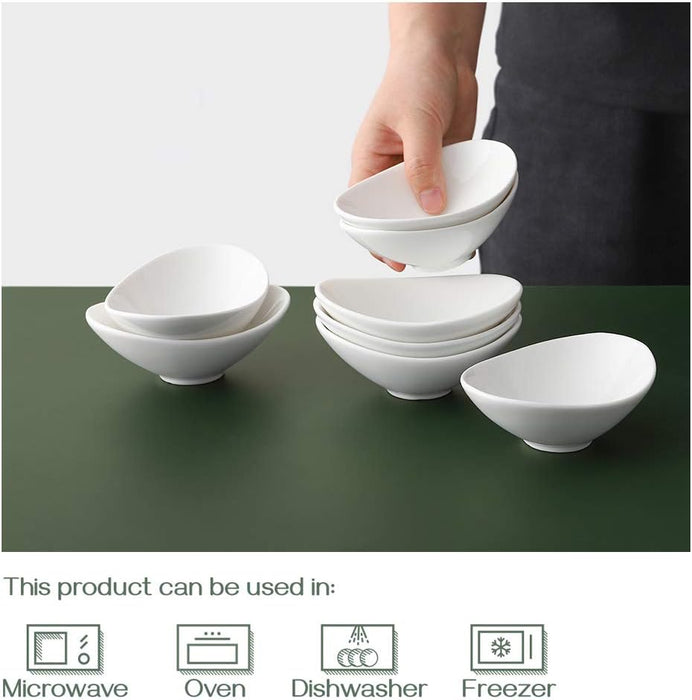 DOWAN Ceramic Dip Bowls, 3 Oz 8 Pack White
