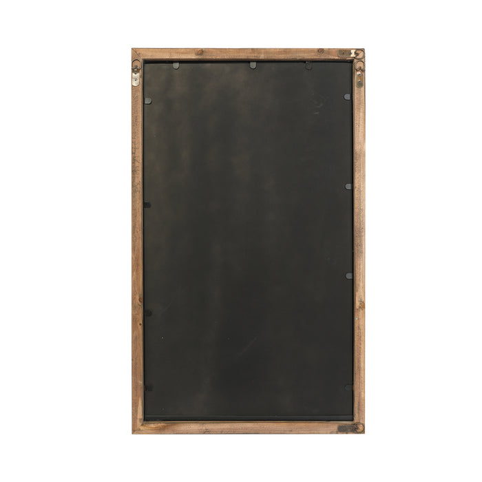 Rustic Rectangle Distressed Wood Wall Mirror