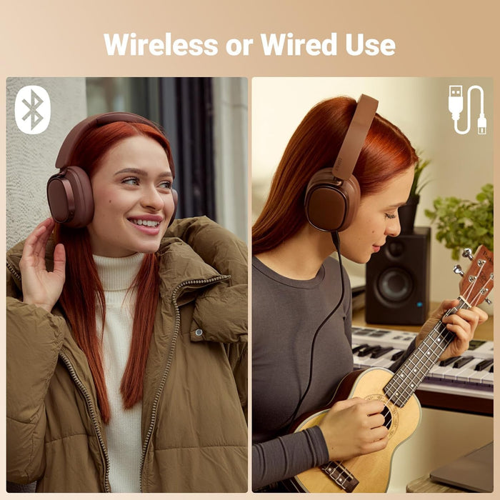 Edifier ES850NB Active Noise Cancelling Headphones, Over Ear Bluetooth Headset, 92H Playtime Wired & Wireless Hi-Res Audio Certified, Fast Charging Clear Calls for Home Office Travel