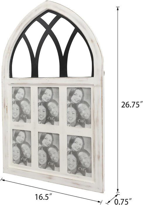 Farmhouse 4x6 6-Opening Picture Frame for Wall