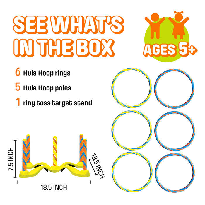 Wham-O Ring Toss Games for Kids and Adults, Indoor& Outdoor Ring Tossing Game, Yard Toss Game for Family and Friends