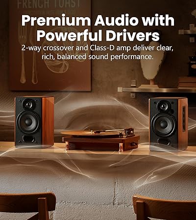 (Certified Refurbished) R1380DB Active Bluetooth Bookshelf Speakers