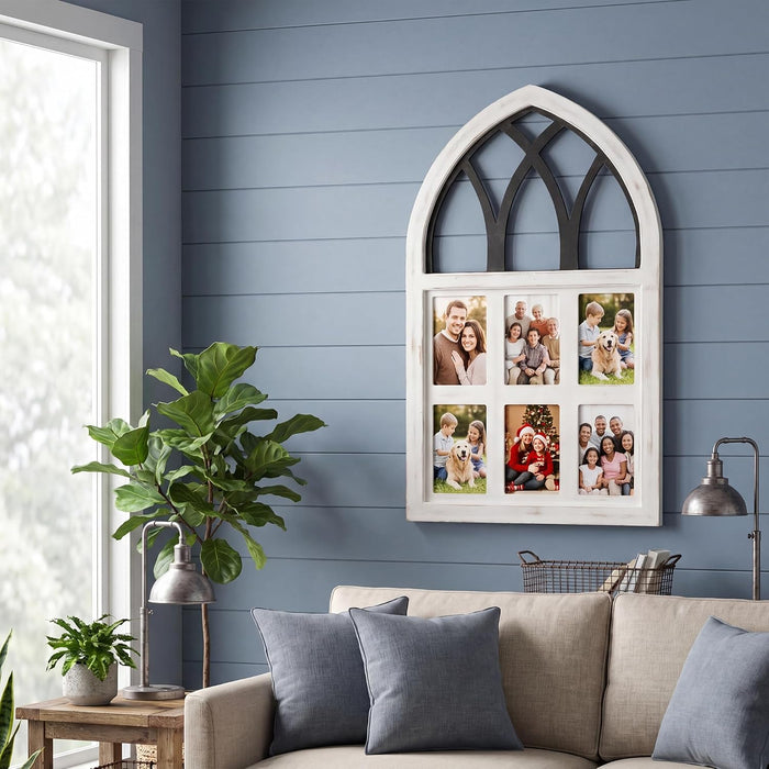 Farmhouse 4x6 6-Opening Picture Frame for Wall