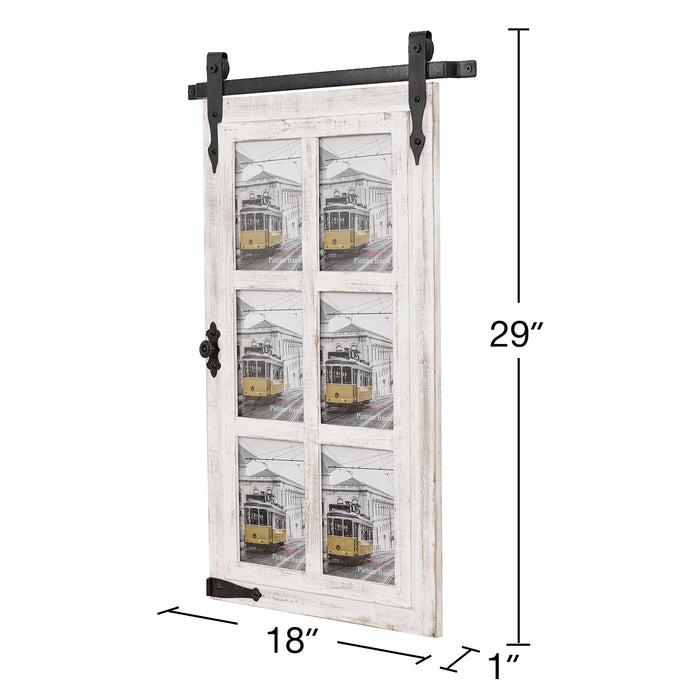Jax Distressed White Solid Wood Picture Frame with Mat
