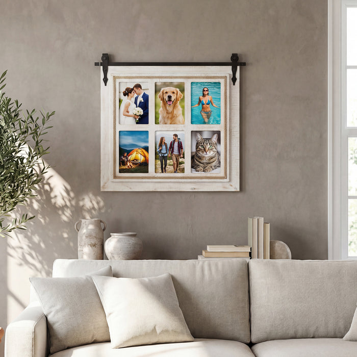 RiteSune Farmhouse 6-Opening 5x7 Wall Picture Frame