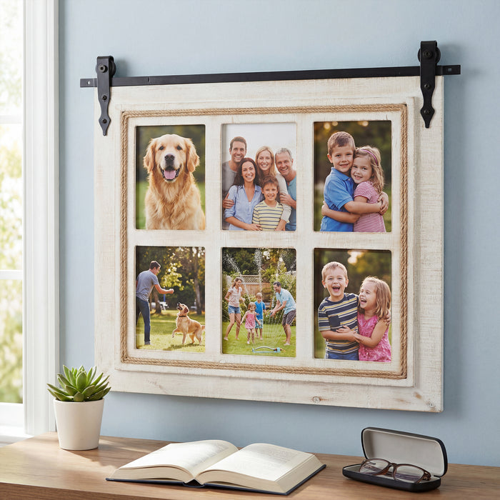 RiteSune Farmhouse 6-Opening 5x7 Wall Picture Frame