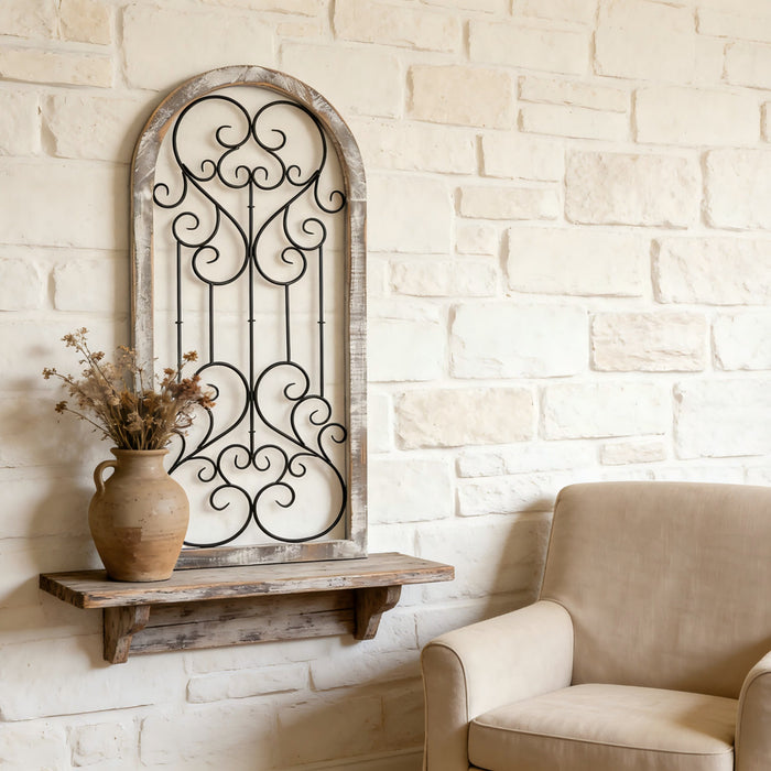 Arched Solid Wood Handmade Farmhouse Plants & Flowers Wall Decor