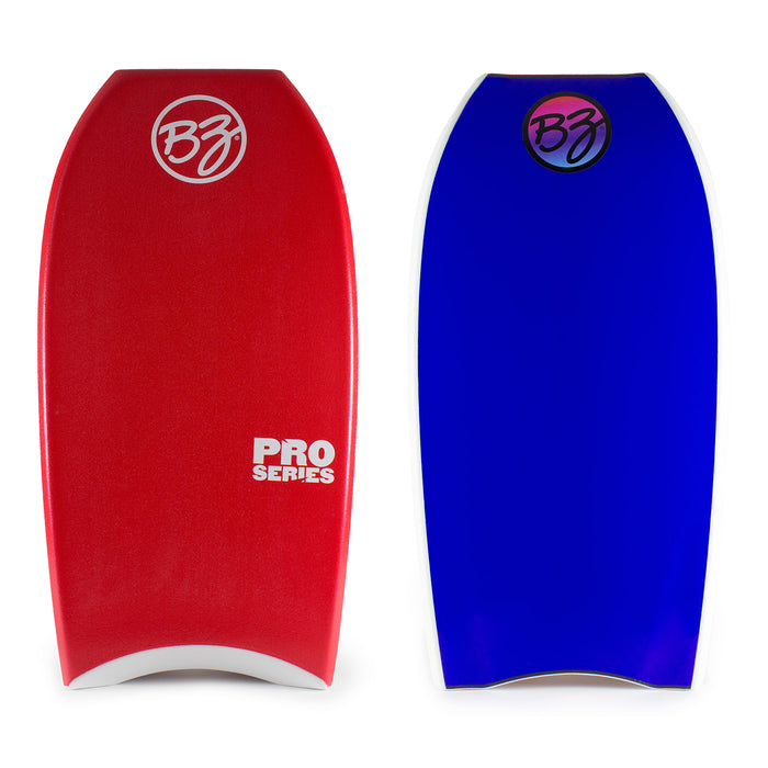 BZ Pro 40" Bodyboard, Crescent Tail Body Board with Zero-G Polypro Core 8LB H-Cell Deck Surlyn Slick Tru-Flex Mesh for Beach Surfing