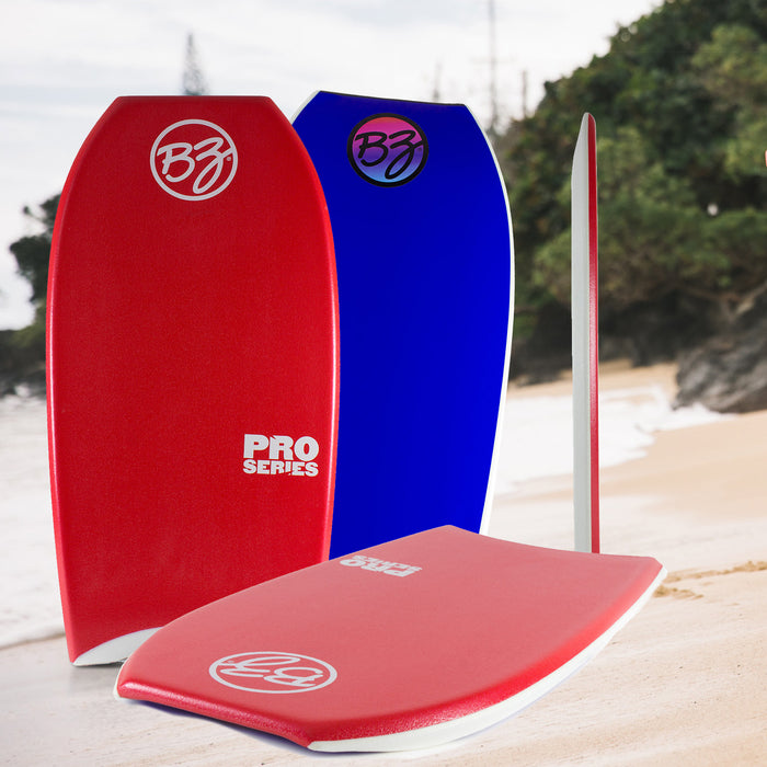 BZ Pro 40" Bodyboard, Crescent Tail Body Board with Zero-G Polypro Core 8LB H-Cell Deck Surlyn Slick Tru-Flex Mesh for Beach Surfing