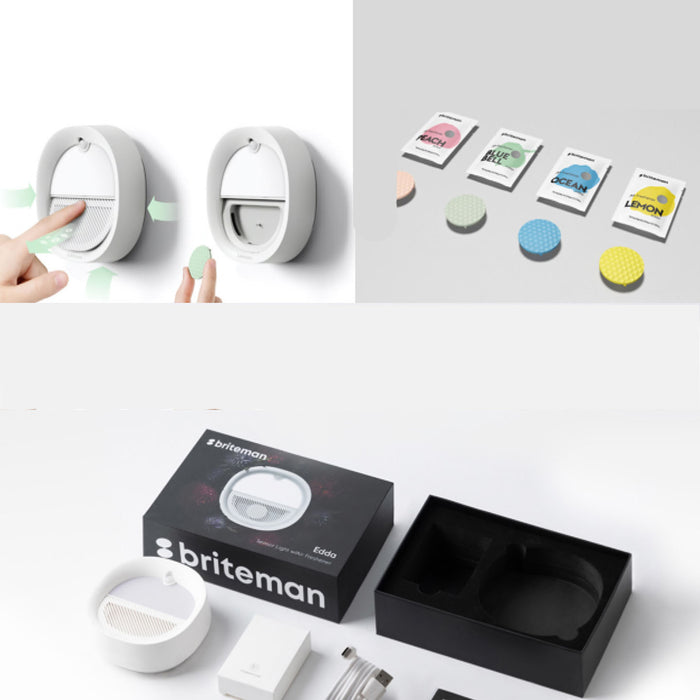 Edda Bathroom Wireless Light w/ Air Freshener, Auto On/Off Sensor, Rechargeable