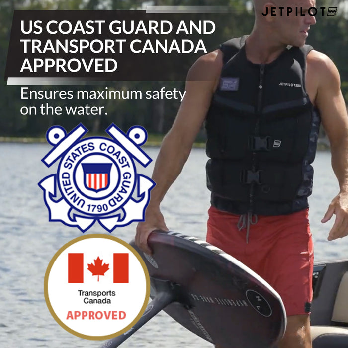 JET PILOT Shaun Murray Neoprene Life Vest, Unisex Adult USCG and Transport Canada Approved PFD Life Jacket for Men Women Paddle Boarding Boating Surfing Sea Kayaking Water Sports