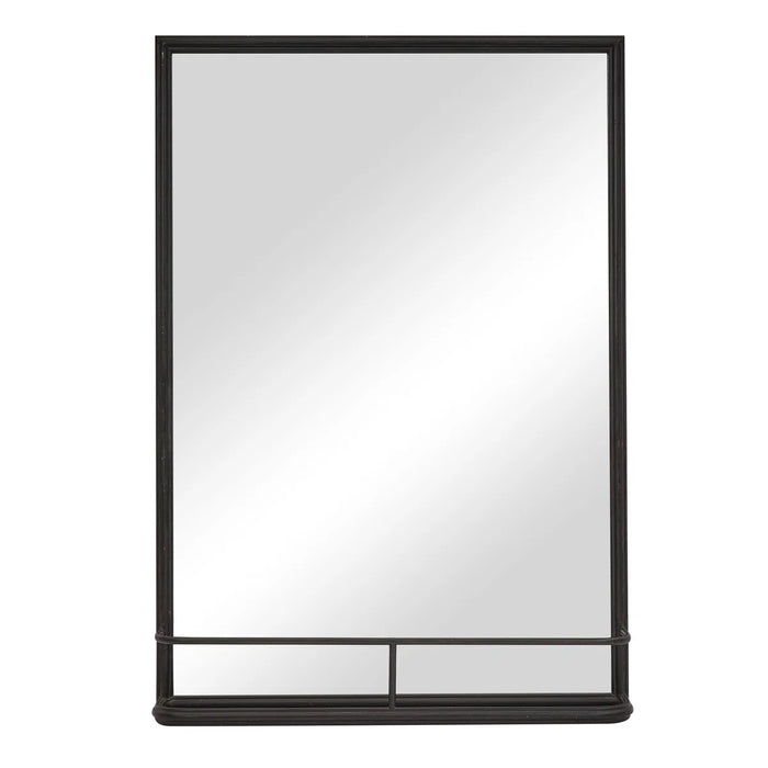 Bathroom Vanity Mirror Metal Rectangle Mirror with Shelves