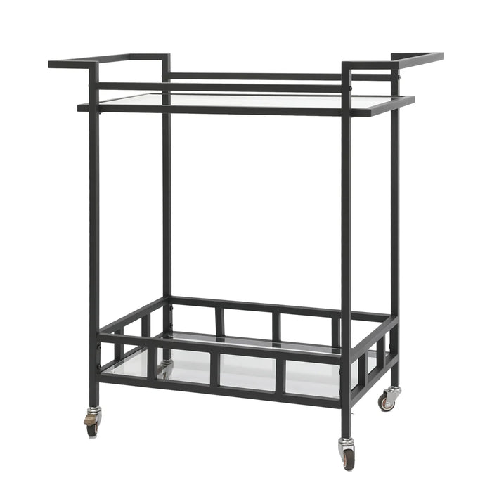 Metal Bar Cart, 31.25'' H X 30.5'' W X 14'' D